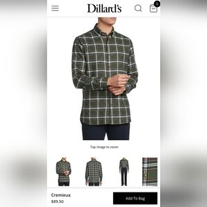 Mens Daniel Cremieux  Plaid Flannel Button Down Shirt XL